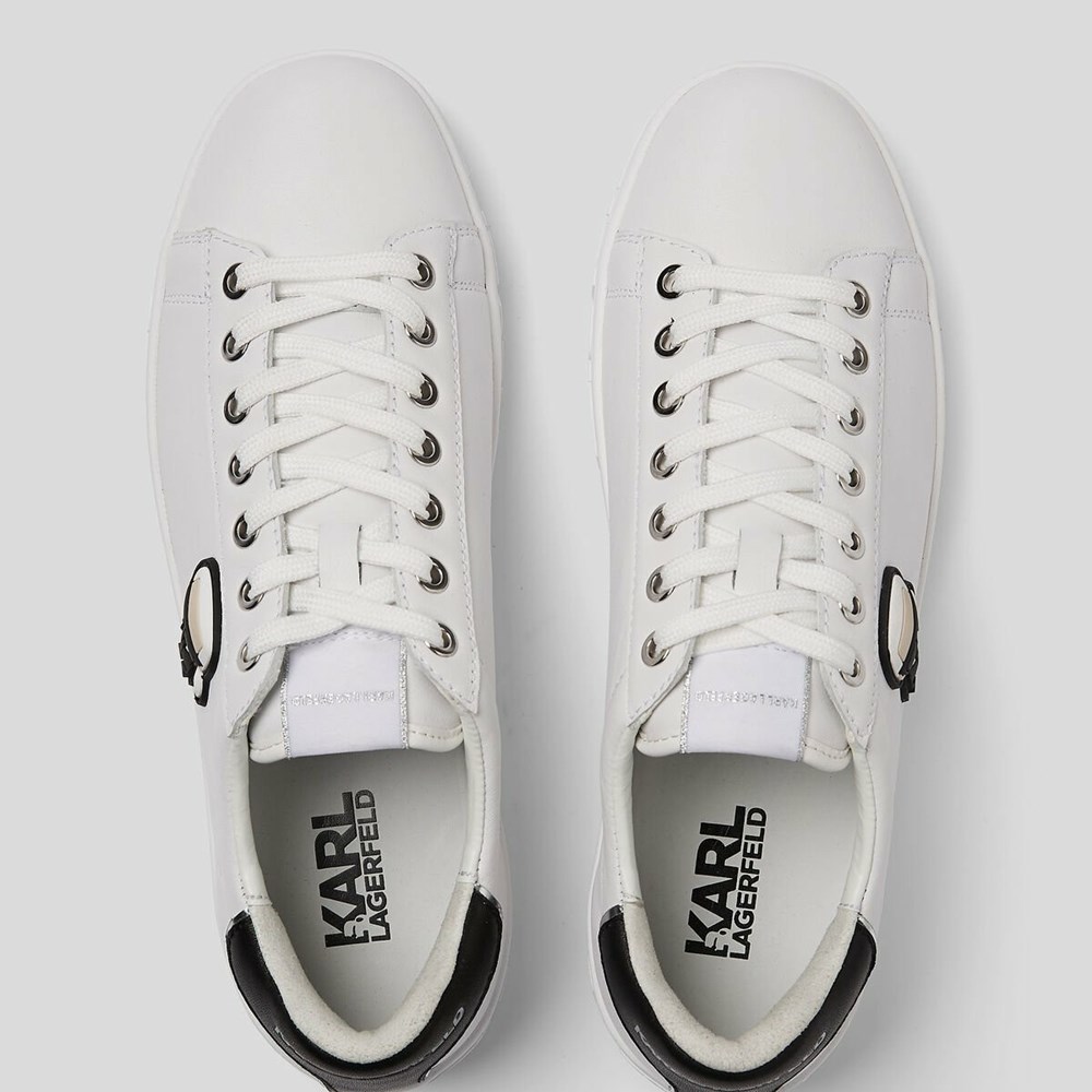 White Karl Lagerfeld K/Ikonik Kupsole Iii Women's Sneakers | USA52BTMZ