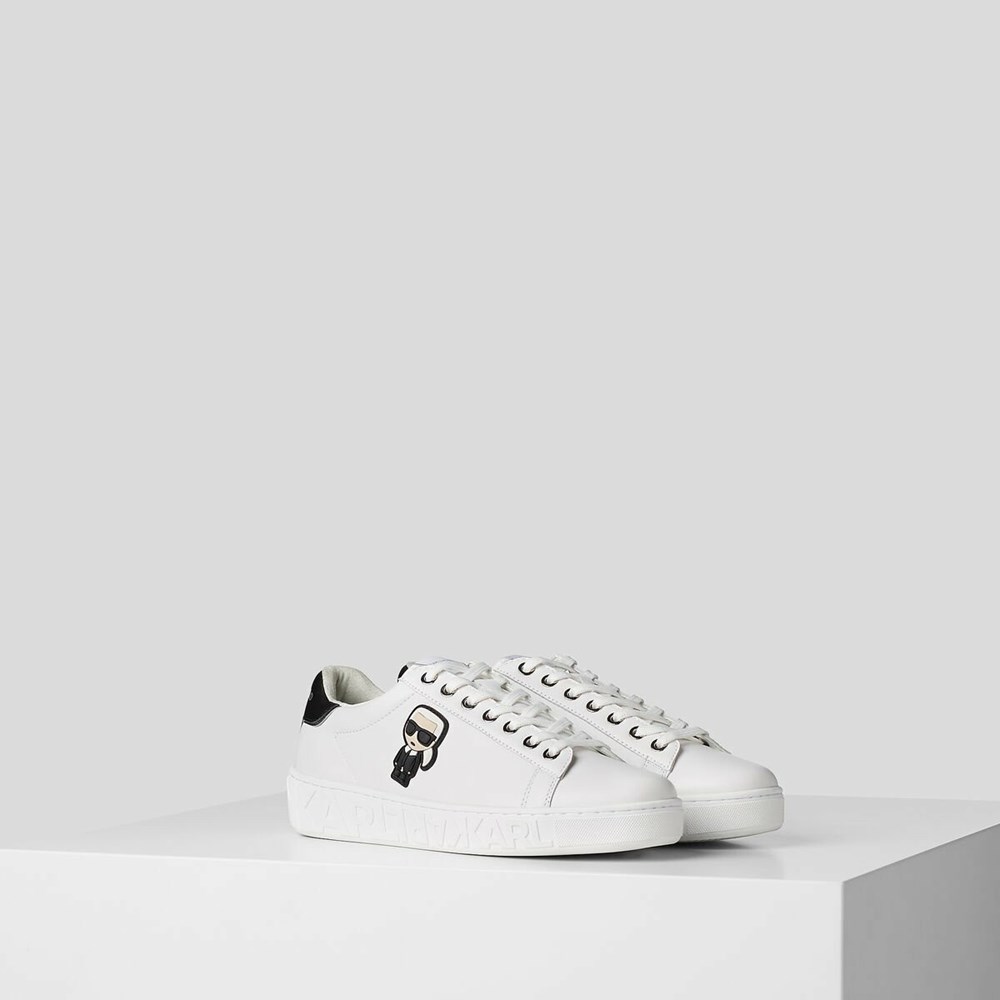 White Karl Lagerfeld K/Ikonik Kupsole Iii Women\'s Sneakers | USA52BTMZ