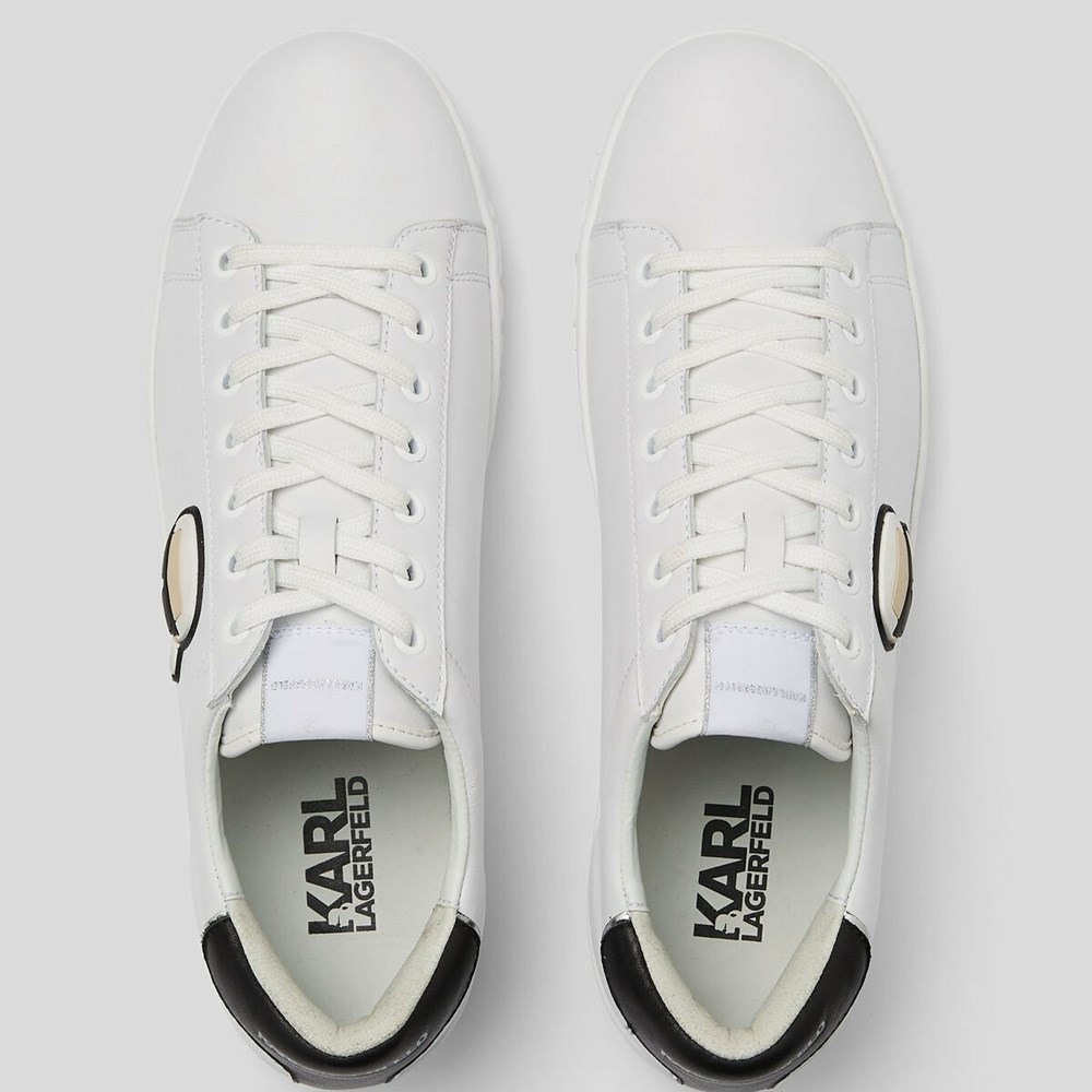 White Karl Lagerfeld K/Ikonik Kupsole Iii 3d Lace Men's Sneakers | USA72HJZI