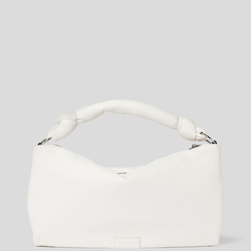 White Karl Lagerfeld K/Knotted Women's Shoulder Bags | USA29EYKM