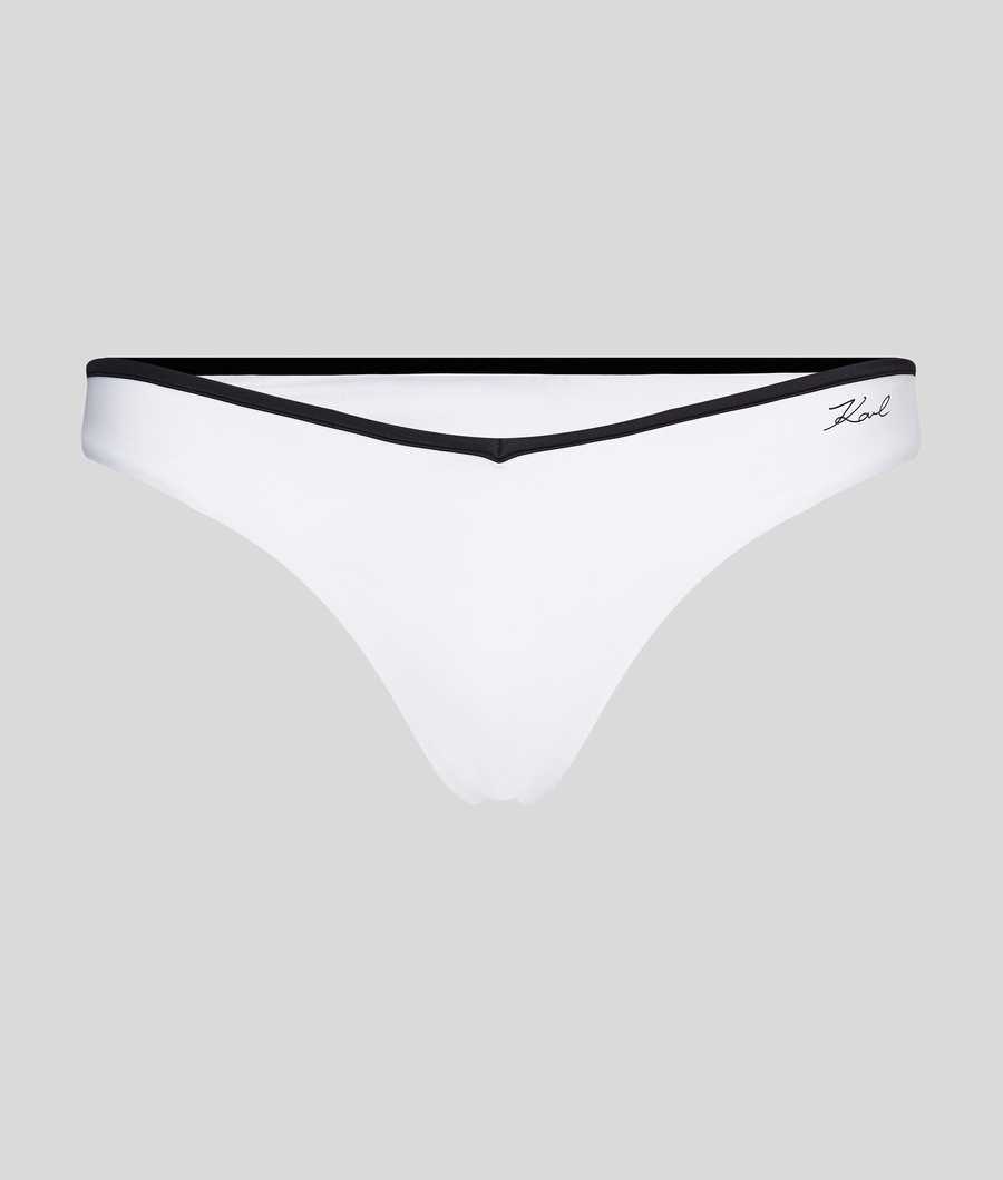 White Karl Lagerfeld Karl Dna With Contrast Women\'s Beachwear | USA79VTFE