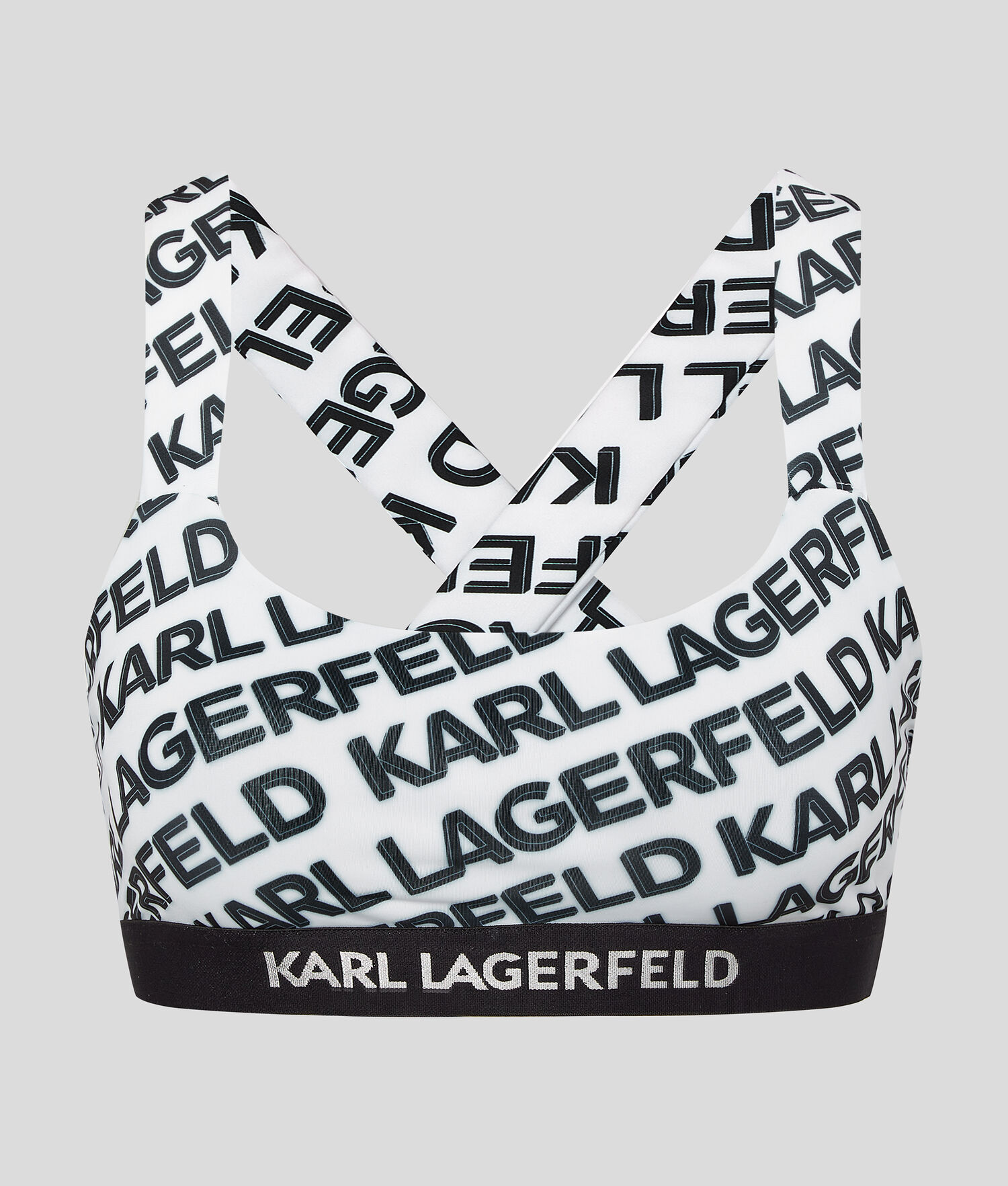 White Karl Lagerfeld Karl Logo Crossover Women's Beachwear | USA86YNHI