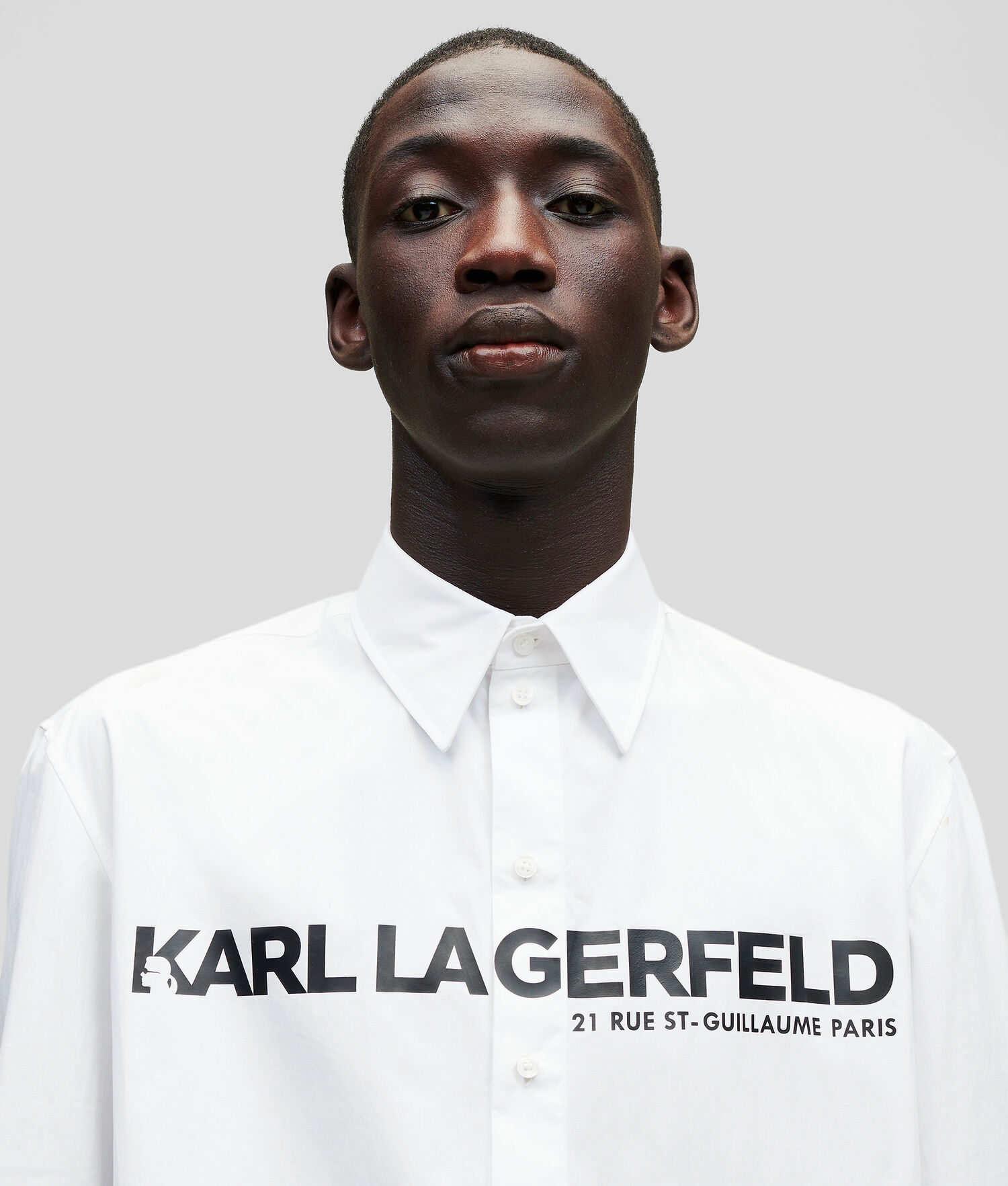 White Karl Lagerfeld Karl Logo Poplin Men\'s Shirts | USA85PXZG