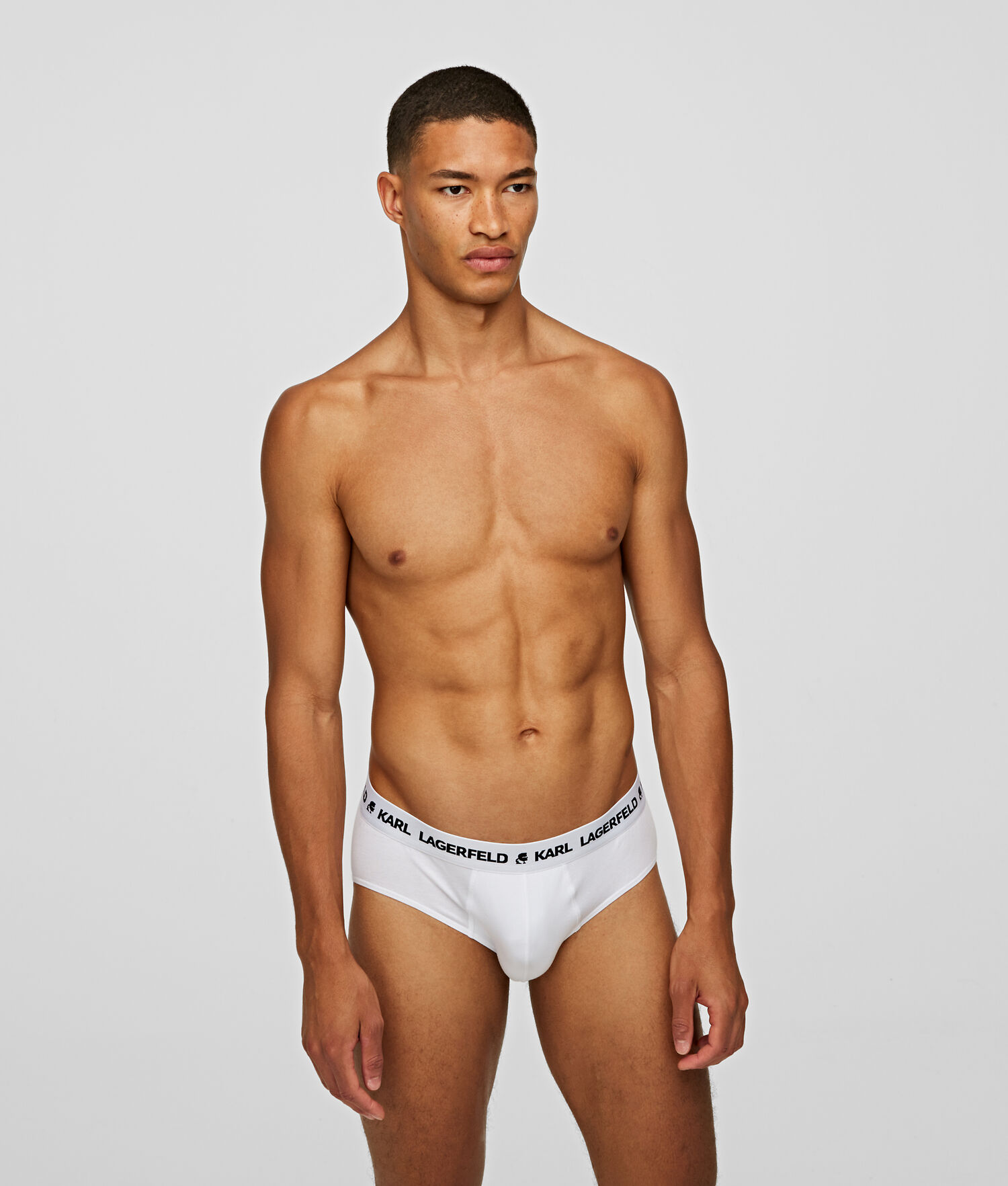 White Karl Lagerfeld Logo Briefs 3-pack Men's Underwear | USA63ZIPK