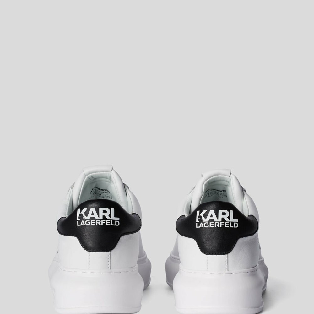 White Karl Lagerfeld Rue St-guillaume Logo Kapri Men's Sneakers | USA86GCQZ