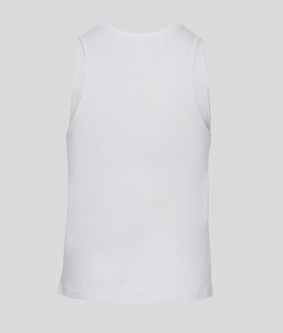 White Karl Lagerfeld Tank Top - 2 Pack Men's Underwear | USA41WAGO