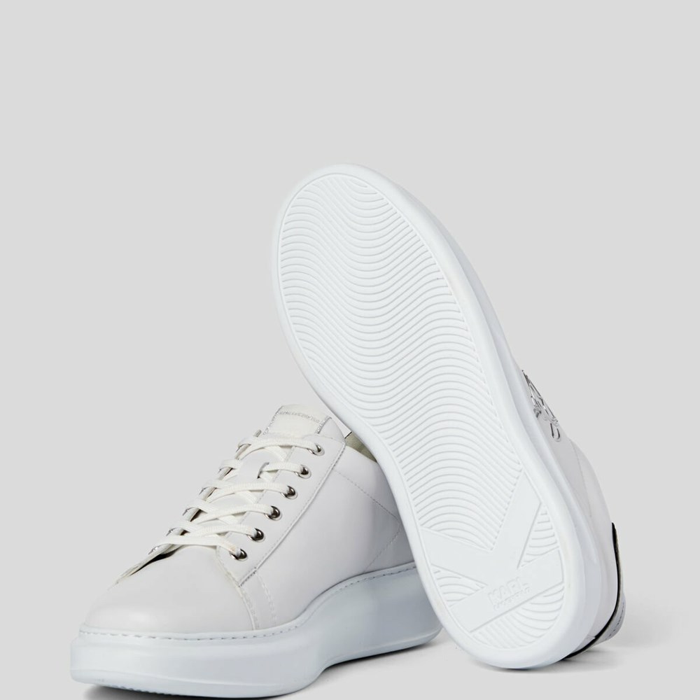 White / Silver Karl Lagerfeld Kapri Karl Plexikonic Men's Sneakers | USA81BVEY